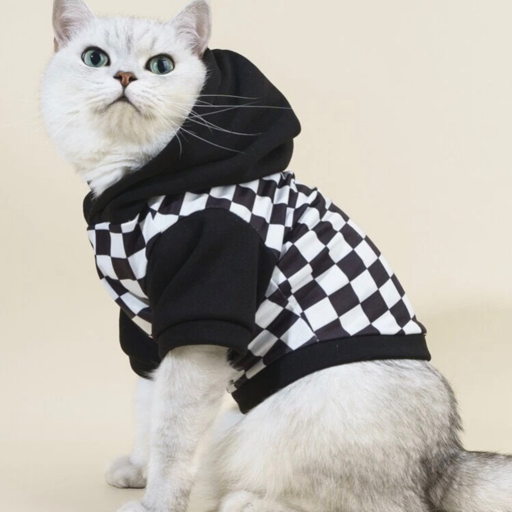 Checkered Cat Sweatshirt